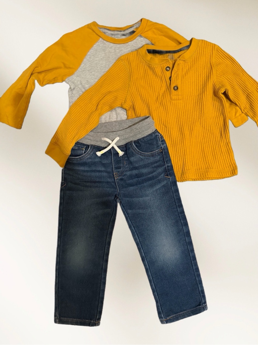 Gymboree Toddler Baseball Tee 2T Yellow Raglan Sleeve Shirt Classic Cotton
